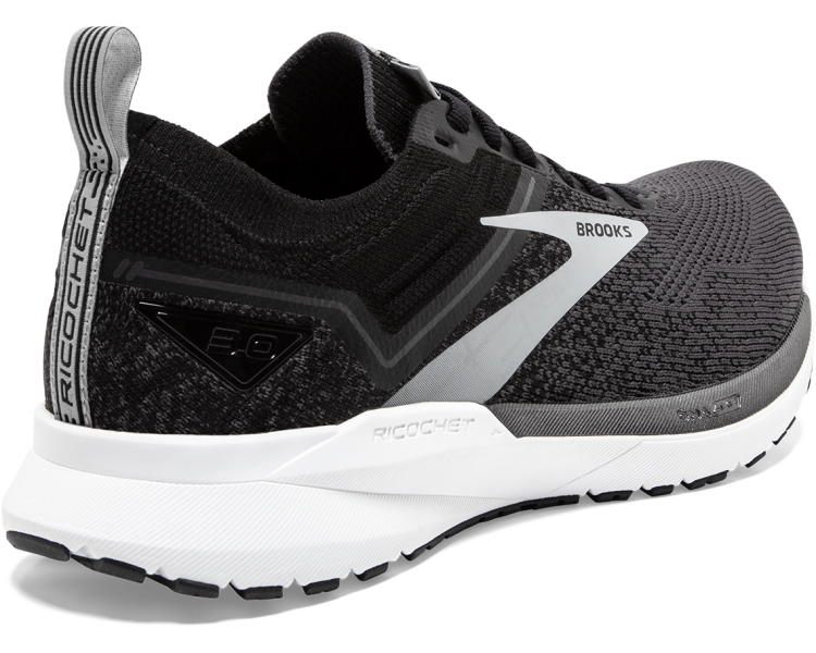 Brooks Ricochet 3 Mens Running ShoesBlack/Ebony/White